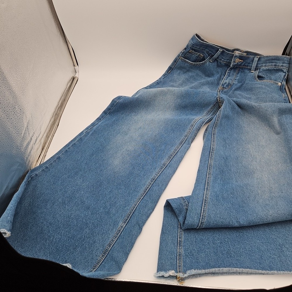 Blank PAIGE Denim Collection‎ High Rise Wide Leg 32 Inch BelL Jeans W/Large *EUC